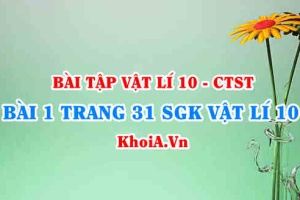 Bài 1 trang 31 SGK Vật lí 10 Chân trời sáng tạo
